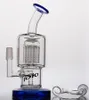 Dab hookahs Cheap Thick Bong Blue Beaker Bongs Arm Tree Perc Bong Bong de vidrio hecho a mano Las mejores plataformas petroleras con junta de 14 mm