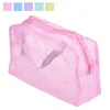 Estampado floral transparente impermeable maquillaje maquillaje bolsa de cosméticos viaje lavado cepillo de dientes bolsa organizadora de artículos de tocador bolsa herramientas saco