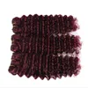 Top Quality factory Burgundy Hair Extensions deep Wave 100g 3Pcslot Brazilian peruvian 99J Human Hair Weaves Red Wine Color6340952