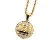 Vrouwen Rvs heren Jezus Het Laatste Avondmaal Hanger Ketting Strass Hip Hop Mode Ronde Bling Vintage Sieraden