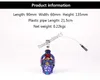 Skull Head Smoking Pipes Glass Hookahs Bong Zinc Alloy & Glass With Leather Hose Portable Mini Pipes Smoking Accessories
