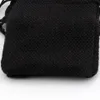 50pcs Black Linen Fabric Drawstring bags Candy Jewelry Gift Pouches Burlap Gift Jute bags 7x9cm