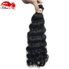 bulk human hair for braiding Micro Braids 3pcs 150gram Deep Curly Bulk Hair Unprocessed Human Braiding Hair Bulk No Weft