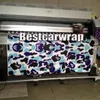 Klistermärken Blue Leopard Camo Vinyl Full Car Wrapping Camouflage Foil Stickers med Camo Truck som täcker folie med luftfri storlek 1,52 x 30 m/rol