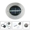 Underjordiska lampor 3 LED Outdoor Solar Power Light Stainless Brick Deck Landscape Floodlight Buried Lamp Path Way Garden Lights