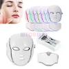 7 kleuren foton PDT LED Skin Care Facial Mask Mask Blue Green Red Light Therapy Beauty Devices Face Neck Mask