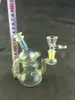 Glass hookah, gtl light yellow oil rig bong, smoking pipe, 14mm joint are welcome to order