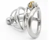 Latest Design Stainless Steel Male Chastity Device Belt Adult Cock Cage With Curve Cocks Ring Urethral Catheter BDSM Sex Toys