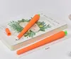 2000pcs/lote creativo de zanahoria rodillo bol￭grafo de bolsillo de 0.5 mm forma de verdura de naranja regalo de Navidad