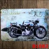 Wakacje Dekoracji Motocykl Vintage Craft Tin Sign Retro Metal Malarstwo Antyczne Żelazne Plakat Bar Pub znaki Wall Art Naklejki