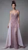 Luxury Beaded Pink Prom Dress Helt palcins Party Evening Gowns Sexig Backless Evening Dresses Illusion Sweetheart med Overkirt Open Back