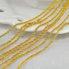 Collier authentique en or jaune 18 carats pour hommes et femmes, chaîne en corde, 2-3g2089