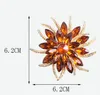 Broche de cristal austríaco pinos para mulheres de alta qualidade Flor Broches Jóias Wedding Party Moda Bijoux Broche Femme vontade e DropShip areia