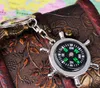 Nautical Helm Compass Keychain för bil Fashion Nyckelringar Ringar Alloy Hang Charms Novelty Wholesale Creative Multi-Function Accessoarer DHL