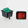 KCD4 Rocker Switch DPST 4 PINS AAN-OFF 2 POSITIE SCHAKELAARS VOOR BOOTAAL Automotive AC 250V 16A / 125V 20A roodgroen zwart