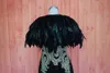 Black Fur Wedding Shrupp Cape Blue Wedding Party Bolero Wrap Red New Bridal Shawl Custom Made Size6325110