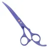 7.0Inch Purple Dragon Professional Pet Scissors for Dog Grooming Cutting Scissors & Thinning Scissors Curved Shears Puppy Supplies, LZS0373