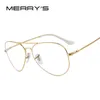 Entiers Merry039 Fashion Men Titanium Eyeglasses Frames Men Titanium Eyeglass Gold Shield Cadre avec lunettes 2 Color3054540