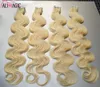 2020 New Hot Body Wave Tape In Hair Extension Brazilian Skin Weft 100% Real Remy Human Hair Wavy 100g 40pcs Factory Direct