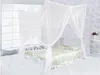 Vit 4 Corner Post Bed Canopy Mosquito Net Full Queen King Size Netting Beding