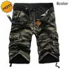 Verão 2017 Algodão Baggy Em Linha Reta Multi-Bolso bermuda masculina Camuflagem Camo Militar Do Exército Carga Shorts Homens Plus Size 29-38