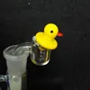 Duck UFO Carb Cap Solid Colored Glass Yellow Duck dome 24mm for 4mm Thermal P Quartz banger Nails water pipe bongs in stock