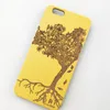 UI op verkoop Superior Kleurrijke Coating Houten Telefoon Gevallen voor iPhone 6 7 8 Plus 11 12 Pro Max Laser Gravure Pattern Cute Tree