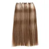 P6 613# Indian Brazilian Peruvian Human Virgin Hair Extensions 3Pcs lot 100g pcs straight Hair Bundles 8 -30 Blonde In2650