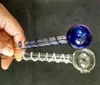 Pyrex Spiral Yağ Burner Boru Mini Cam El Borular Renkli Sigara Tobakoo Kabarcık Tüp Dab Rig Bong için