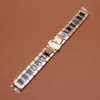 Färgglada Watchband Mixed Black and Gold Rosegold Watch Band Rand Armband Fashion Polished Ceramic Watches Accessories for Gear S3062