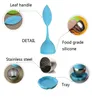 Leaf handle empty tea bags Food Grade Silicone Tea Filter Stainless Steel silicone tea infuser With tray drinkware accessories9628261