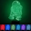 装飾クリスマスライト LED ナイトライト 3D 光学 7 色変更可能な USB タッチアクリルパネルライトお祝いギフト用