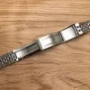 jawoder watchband 남자 여자 13 17 20mm 순수한 고체 스테인리스 스틸 연마 브러시 시계 밴드 스트랩 배치 버클 팔찌 fo268w