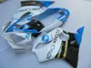 Hot moto parts fairing kit for Honda CBR600 f4I 04 05 06 07 white blue fairings set CBR600F4I 2004-2007 OT07