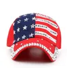 مصمم قبعات البيسبول قبعات الأمريكية الصيف العلم الهيب هوب قبعة الأزياء حجر الراين كاب سنببك الكرة هات هات الترفيه الشمس