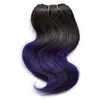 Brazylijska Ombre Color Body Wave 2pcllot 8 cali 50gpc ludzkie włosy przedłużenie tanio Ombre 100 Human Hair Weave 7 Kolory Dostępne 3618691