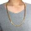 Bijoux de 12 mm de largeur Bijoux 18K Chaîne plaquée dorée 100 Collier en acier inoxydable T et CO Curb Cuban Choker 18 36 pouces6726699