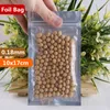 14x20cm Translucent Packaging Smell Proof Bags Mylar Aluminum Foil Zip Lock Food Showcase Laminating Zipper Heat Seal Snacks Package Pouch