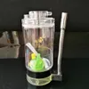 Acrylachtig met alcohollamp pot, nieuwe unieke glazen bongen glazen leidingen waterleidingen waterpijp olie rigs roken met droppe