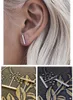 Boucles d'oreilles en cuivre de conception simple de 1,2 cm pour hommes et femmes, accessoires d'oreille de fête punk pour garçons et filles