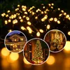 Solares Lâmpadas LED Luzes Cordas 100/200 LEDS festa de Natal do feriado da fada Outdoor Guirlandas Solar Lawn Jardim Iluminação à prova d'água