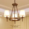 Suspension American Country Living Room lights lampes suspendues lustre en cristal Simple Fer Salle À Manger Chambre Salle D'étude