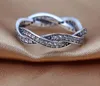 Autentyczne 925 Sterling Silver Ring Ring Księżniczka Tiara Królewska Korona Z Kryształowymi Pierścieniami Kompatybilny z Pandora DIY Biżuteria Kobieta