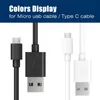 New 2A High Speed Micro USB Cable Type C cables Powerline Sync Quick Charging USB 2.0 for Samsung S20 6 lengths 0.25M 0.5M 1M 1.5M 2M 3M