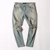 Groothandel-mode stijl mannen gescheurde jeans klassieke denim stof vernietigd mannelijke broek elastische 3 kleuren hiphop Comfortabele stretch broek