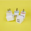 wholesale cell phone 2usb travelling wall chargers eu us metal dual port ac wall charger usb power adapter dhl free