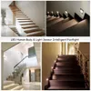 2.5W Människokroppsgivare Aisle Stair Steg Steg Footlight Hörnkorridor Wall Plith Inbyggd Kvadrat Nattljus LED Lighting Lamps