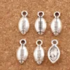 Antique Silver Soccer Rugby Football Sports Spacer Charm Perles 300pcs / lot Pendentifs Alliage Bijoux Faits À La Main DIY L567 15.4x7.1mm