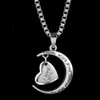 10 Stück Halbmond-Herz „I Love You to the Moon and Back“-Charm-Halskette für Herren und Damen, Schmuck, Modeaccessoires