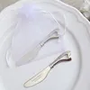 100 stks gepersonaliseerde spreider botermes bruiloft gunst voor gasten aangepaste verlovingsfeest geschenken met organza tas graveren naamdatum